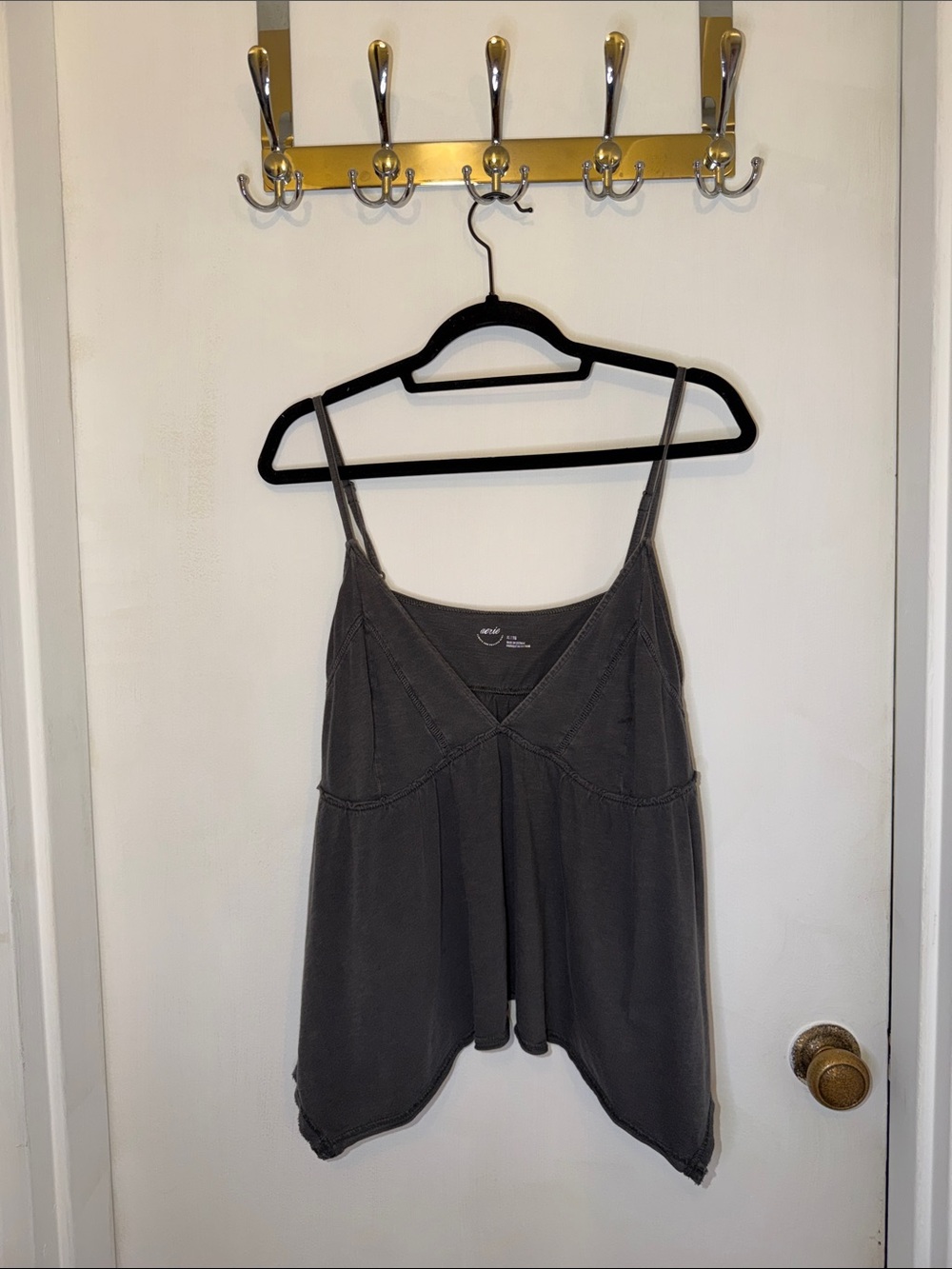 aerie Charcoal Gray Spaghetti Strap Camisole